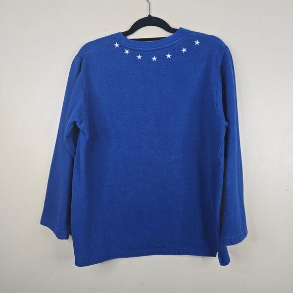 The quacker factory vintage patriotic snowman sweater size M - Picture 4 of 6